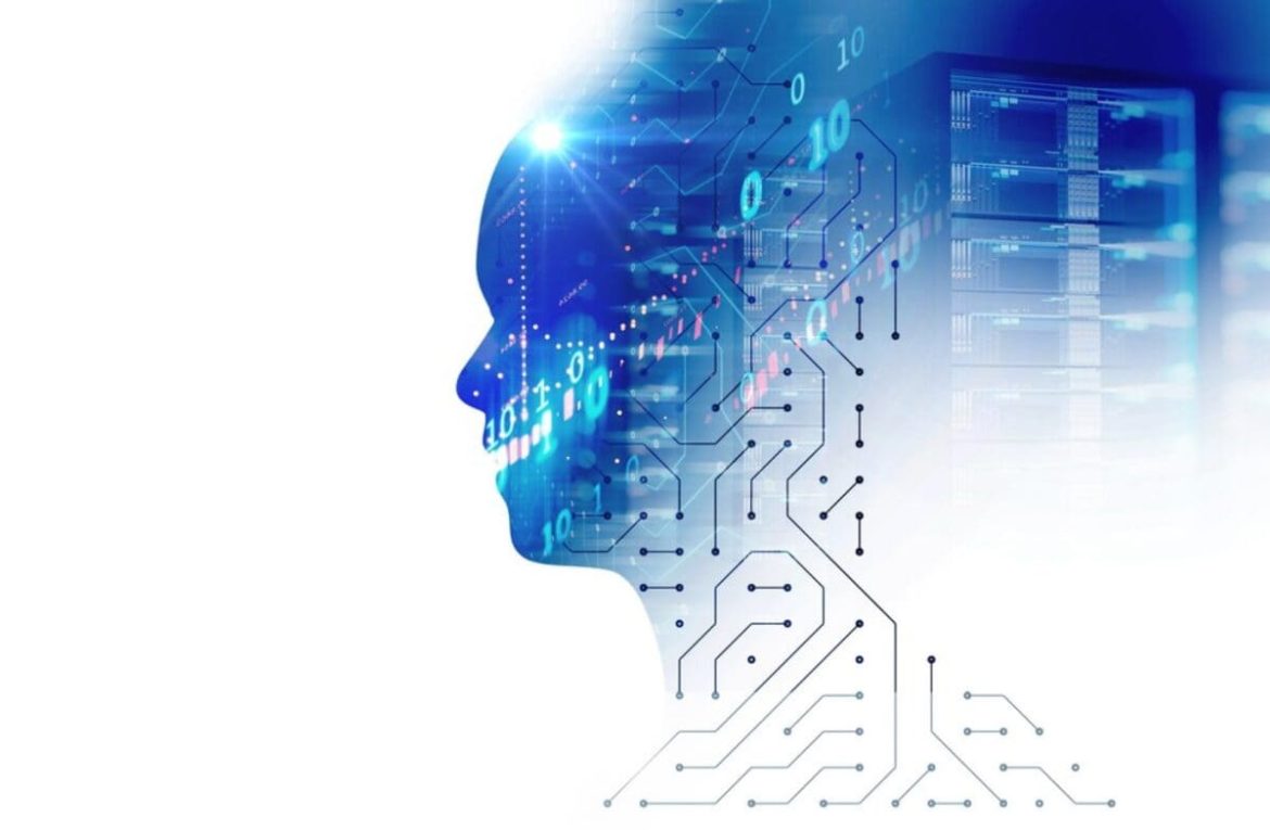 AI concept person in profile