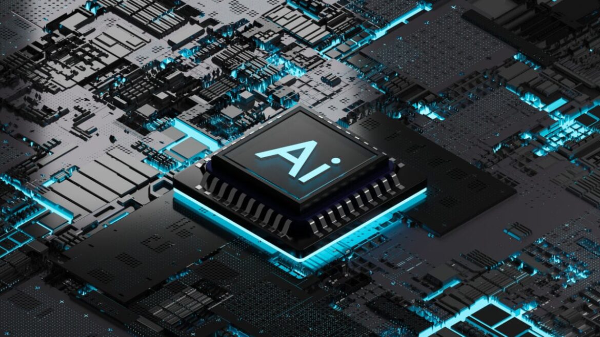 chip glows with a blue AI